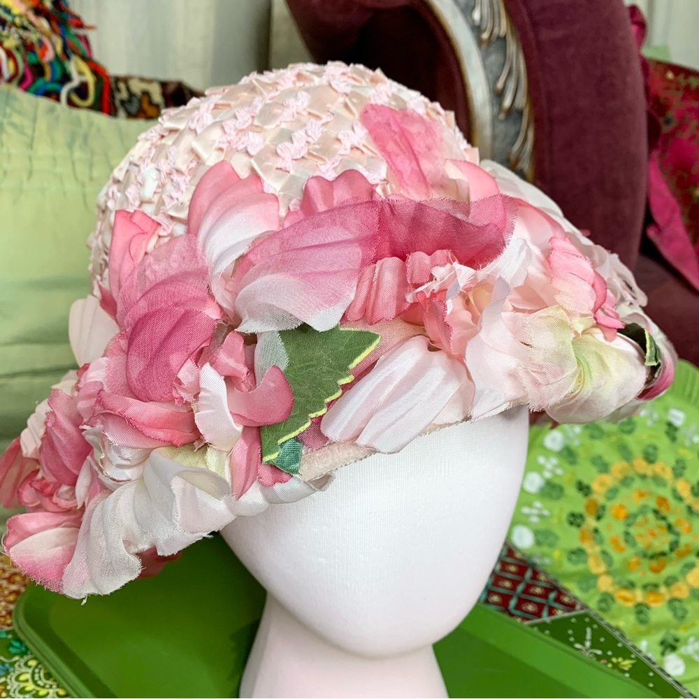60s Floral Hat